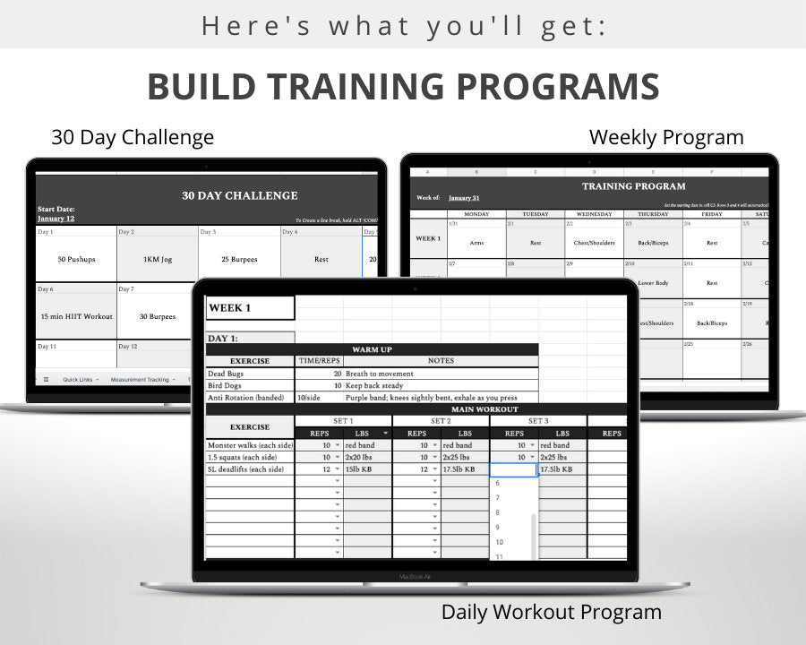 Personal Training Template Bundle: Digital Workout Program For In Person & Remote Coaches